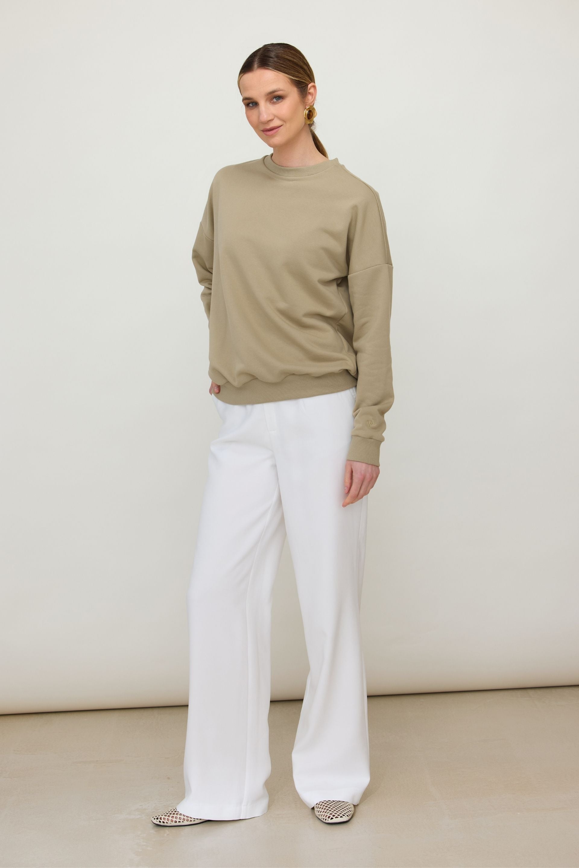 Bluza basic krem pistacjowy